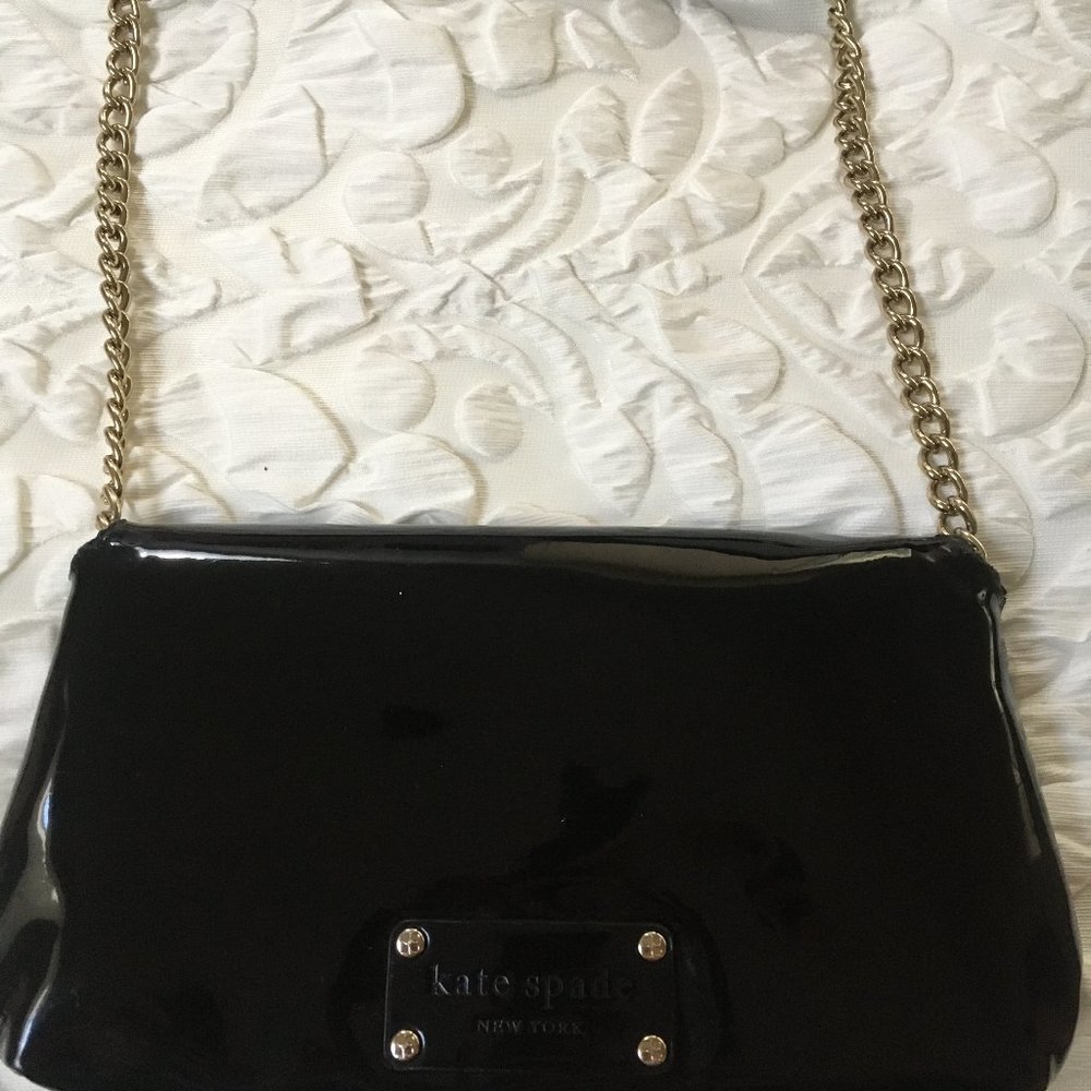 Kate Spade Patent Clutch Bag Chain - Picture 2 of 5